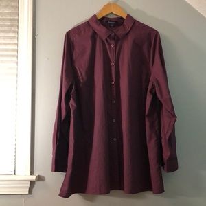 Roamans dress blouse, plum color